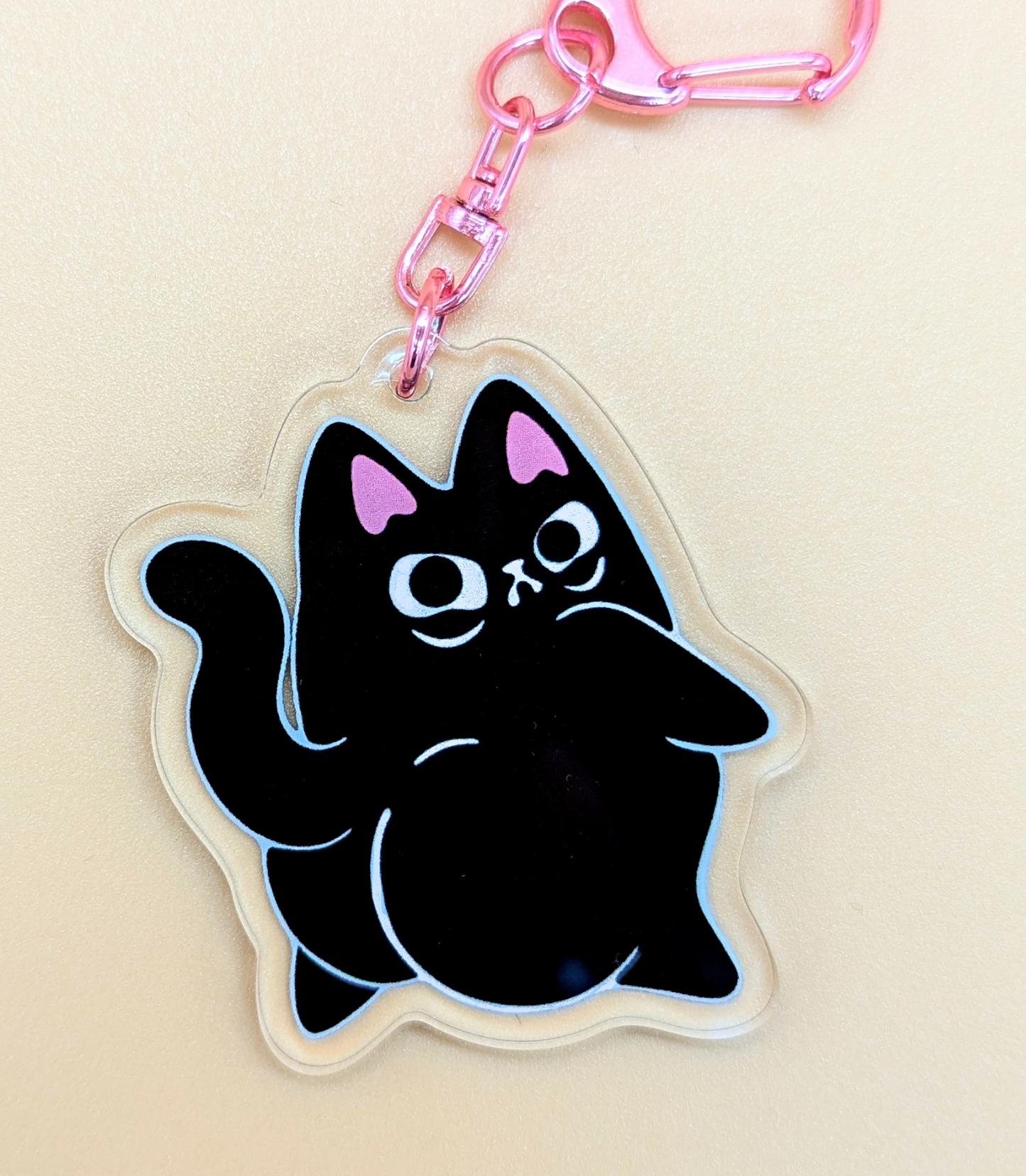 Big Booty Cat keychain funny gift for cat lover