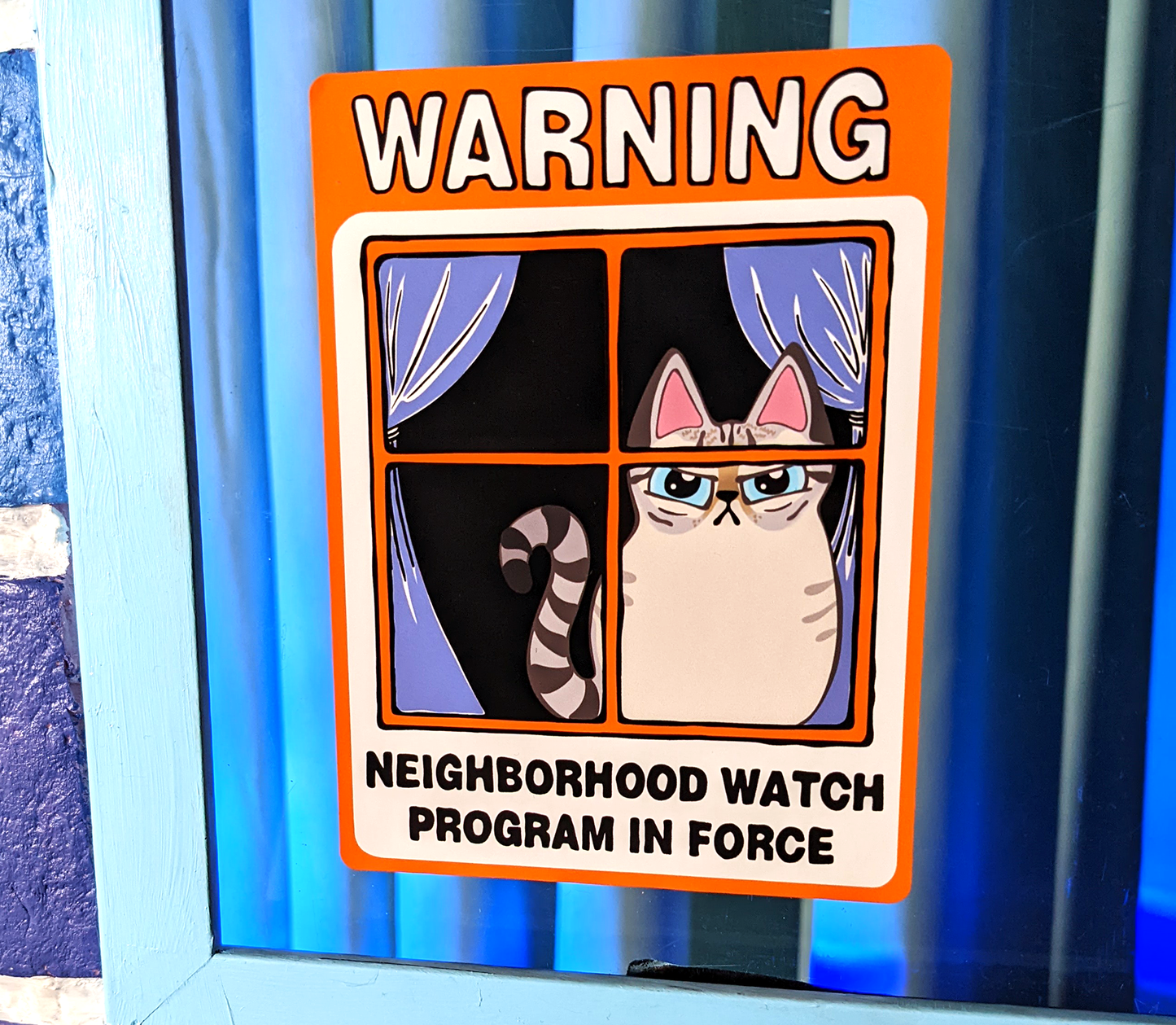 Kawaii Lynx Point Judgy Cat Window Cling