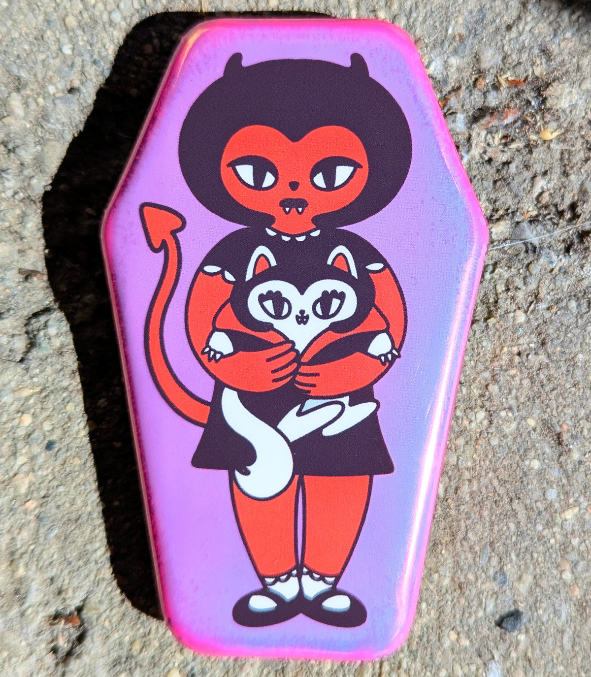 Havenhurst and Cat Butler Coffin Button