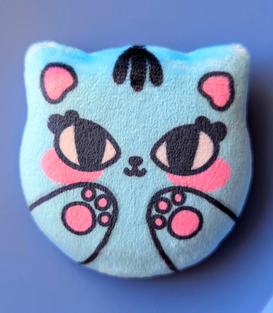 Blu Cat Plush Cat Ear Button