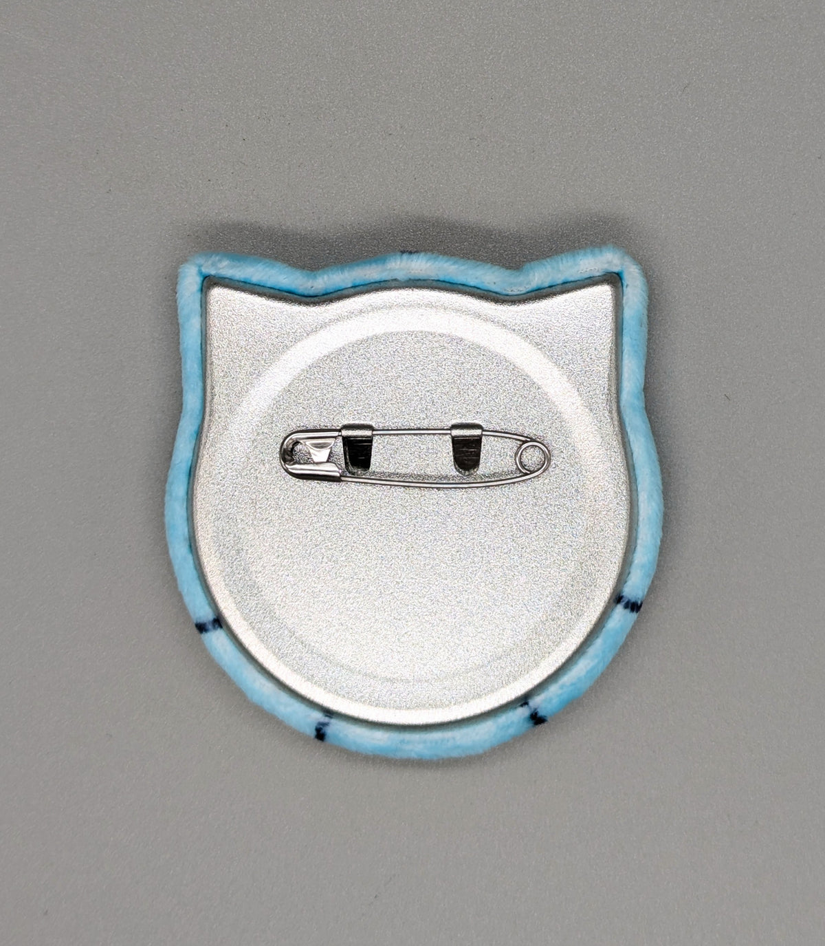 Blu Cat Plush Cat Ear Button