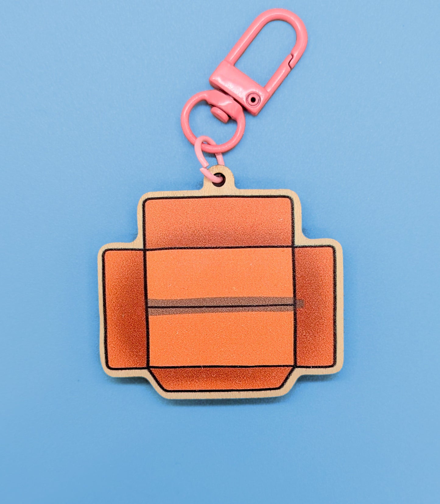 cardboard box back of keychain