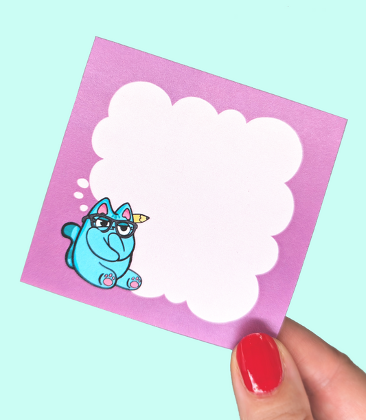 A cute little sticky notepad for all your smarty cat ideas!