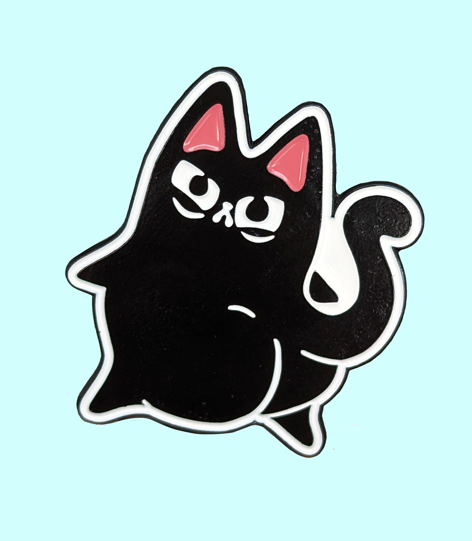 Caked Up Kitty Enamel Pin 1.5 inches (big booty cat!