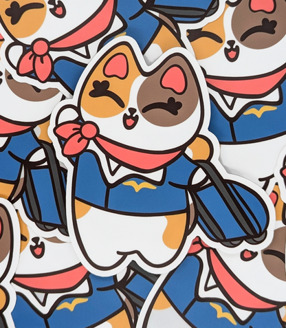 JUMBO Flight Attendant Cat Vinyl Waterproof Diecut Sticker 4" (Copy)