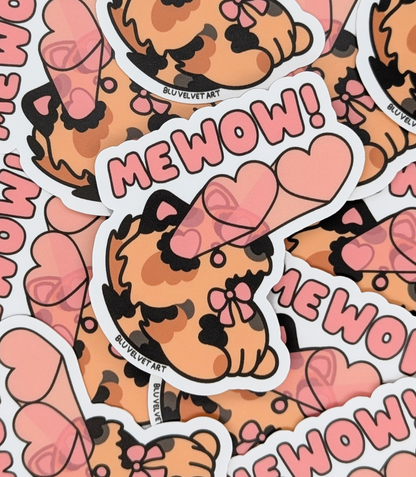 MeWoW! Tortie Cat Vinyl Waterproof Diecut Sticker 3"