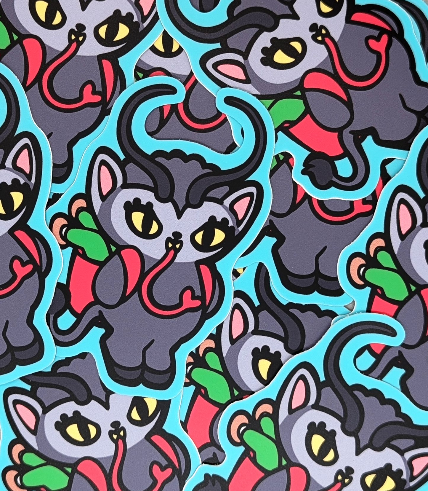 Kawaii Krampus Vinyl Waterproof Diecut Sticker 3"