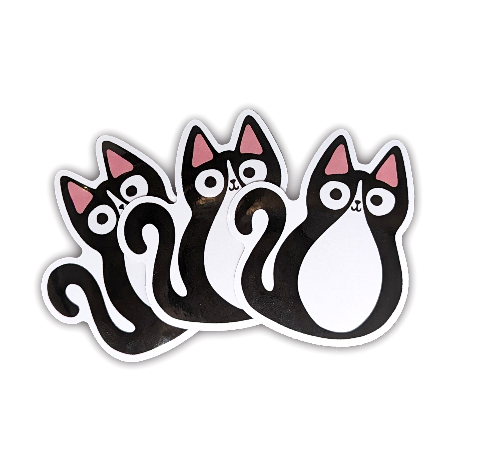 Tuxedo Cat Stickers Set of 3