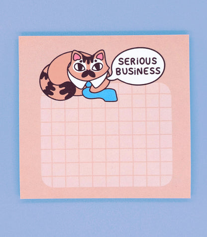 Office Cat Serious Business Sticky Notes