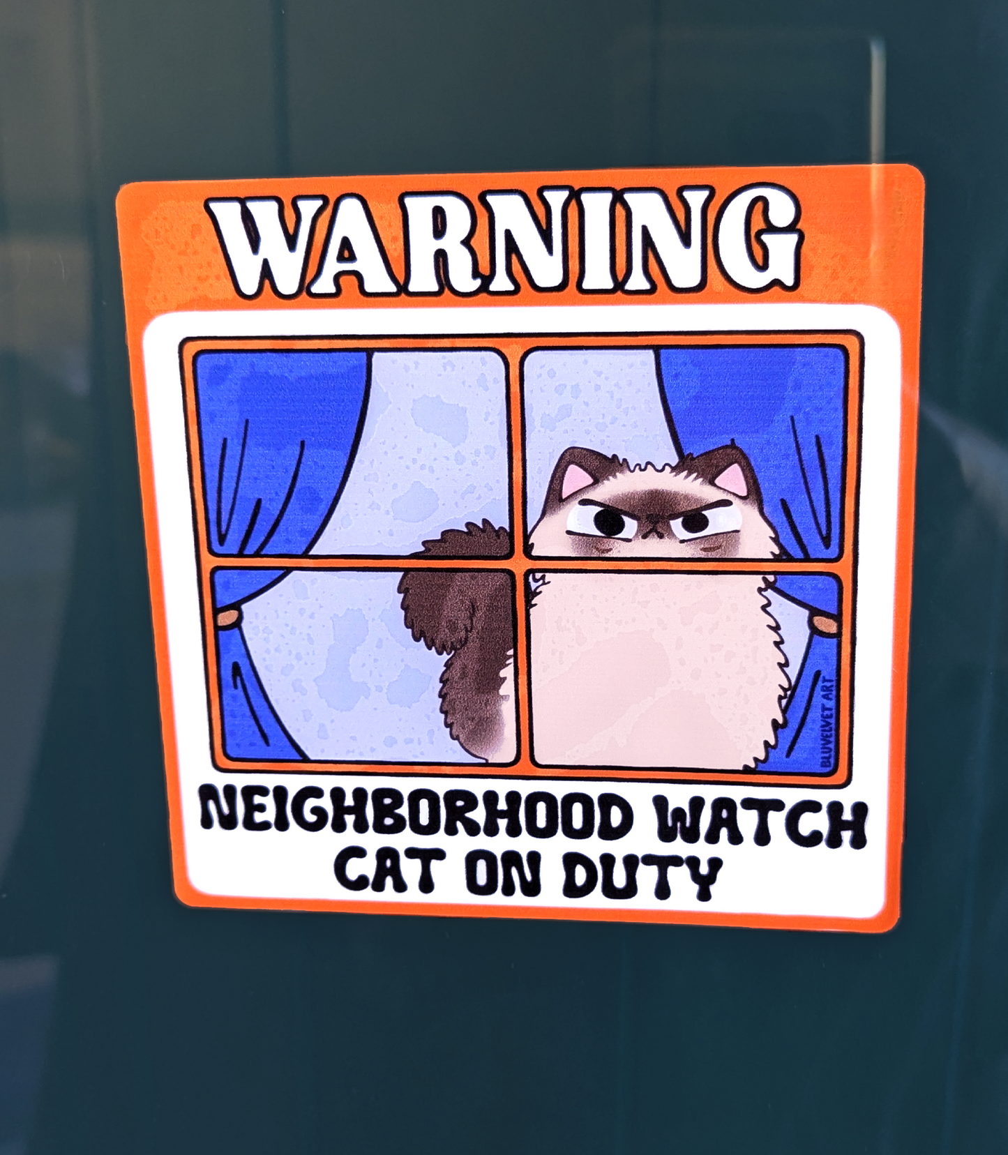 Neighborhood Watch Cat Window Cling - Himalayan Cat