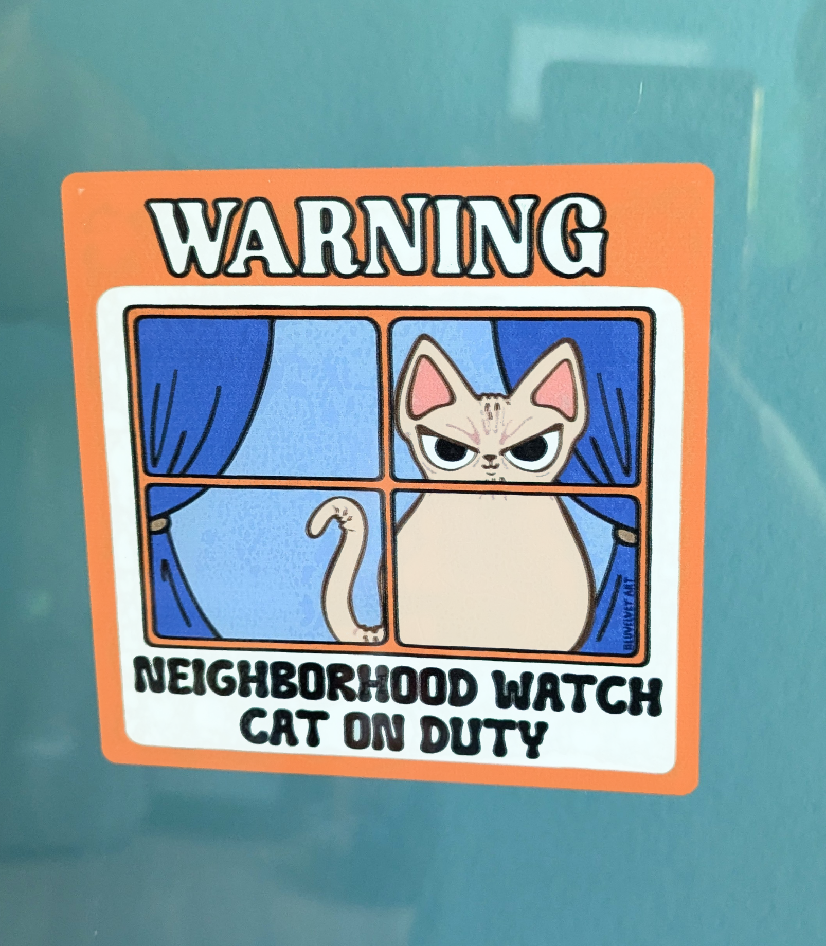 Neighborhood Watch Cat Window Cling - Sphynx Hairless Cat Judgy