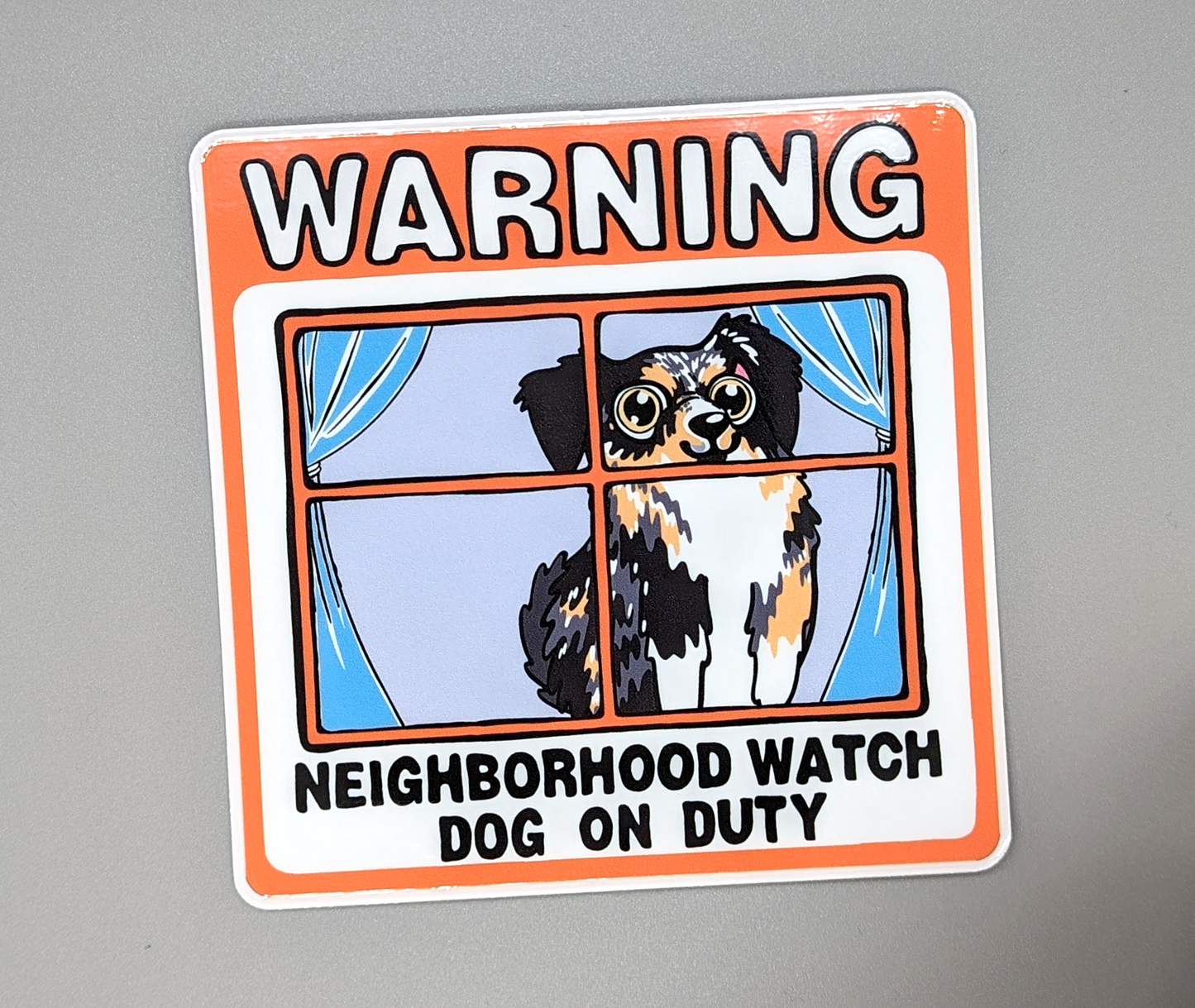 Neighborhood Watch Dog Window Cling - Australian Shepard