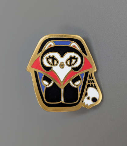 Havenhurst Vampire Cat Gold Plated Enamel Pin